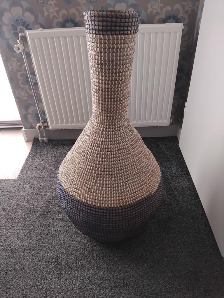 Rieten Vaas, Huis en Inrichting, Woonaccessoires | Vazen, Ophalen, Zo goed als nieuw, Overige materialen, 75 cm of meer