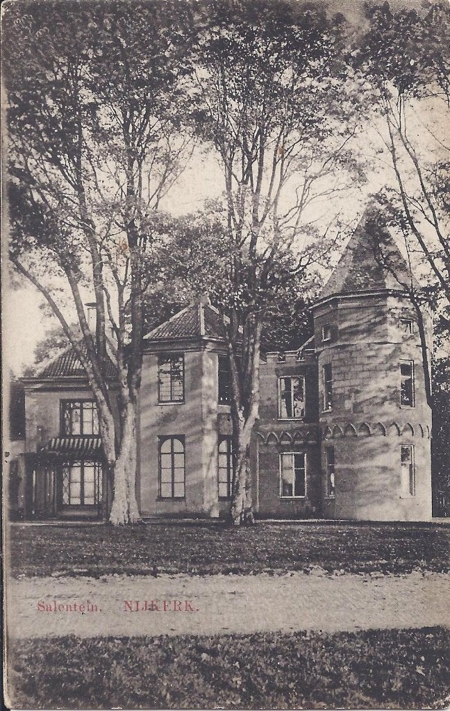 Nijkerk Salantein Oude gelopen Ansichtkaart ( B713 ), Ophalen of Verzenden, 1920 tot 1940, Gelopen
