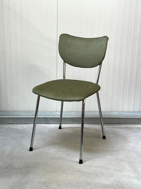 Gebr de Wit eetkamerstoel vintage eettafelstoel retro groen, Gebruikt, Overige kleuren, ., Vintage