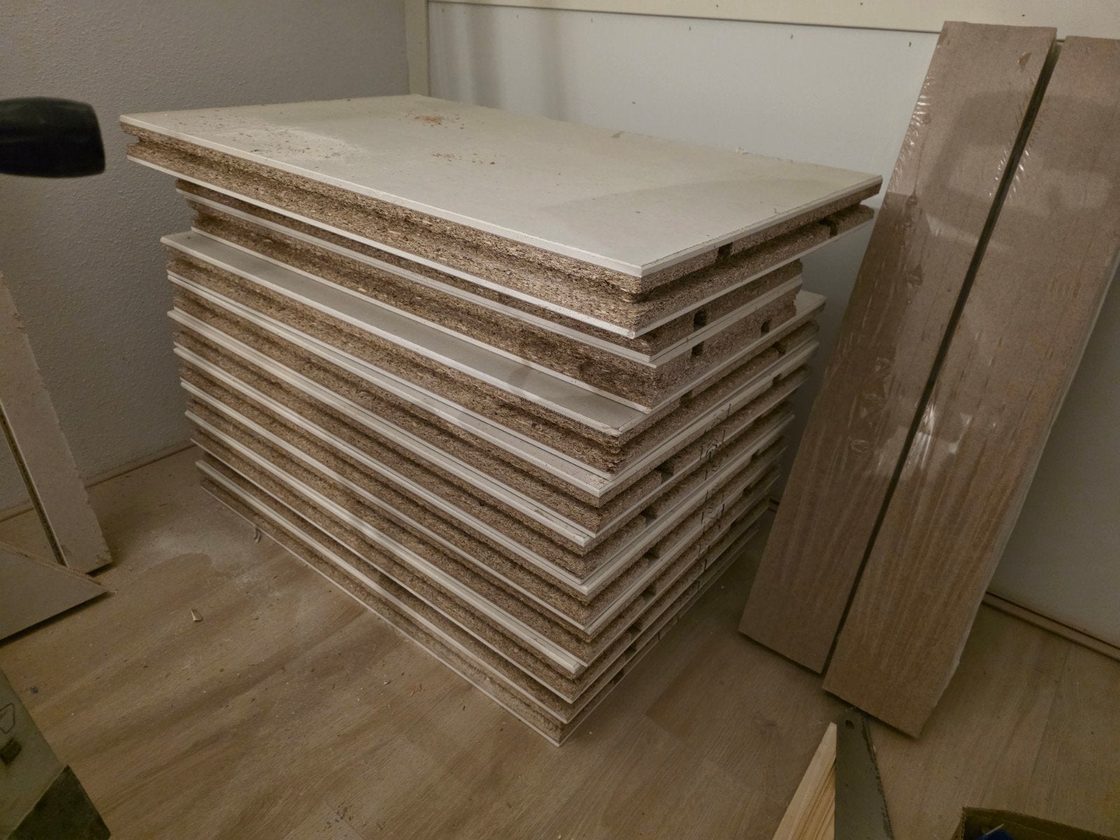 Faay blokkensysteem wandpanelen, Doe-het-zelf en Verbouw, Hout en Planken, Ophalen, Gebruikt, 25 tot 50 mm, Plank