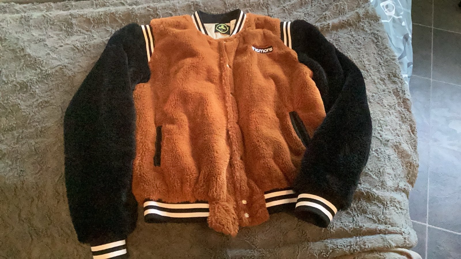 Teddy Bomberjack - Bruin/Zwart XS, Ophalen of Verzenden, Zo goed als nieuw, Maat 34 (XS) of kleiner, Bruin