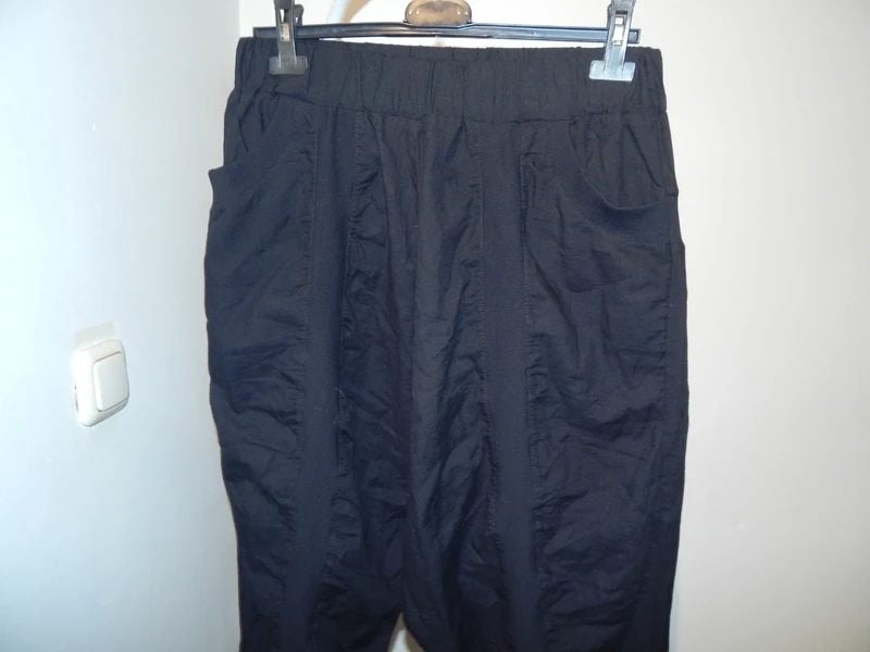 Studio B3 baggy broek laag kruis elastische taille 40/42, Kleding | Dames, Broeken en Pantalons, Verzenden, Zwart, Maat 42/44 (L)