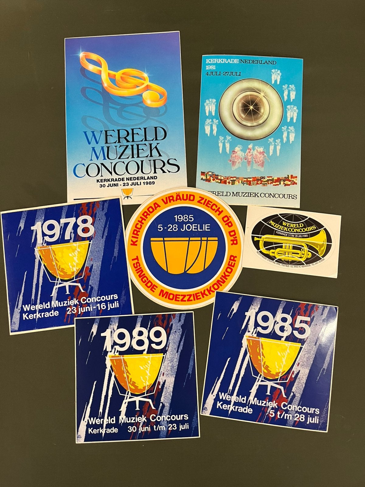 Set stickers Wereld Muziek Concours WMC Kerkrade, Verzamelen, Ophalen of Verzenden, Zo goed als nieuw, Overige typen