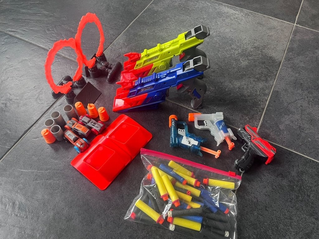 Nerf Nitro Longshot Smash (2 sets), Ophalen, Zo goed als nieuw