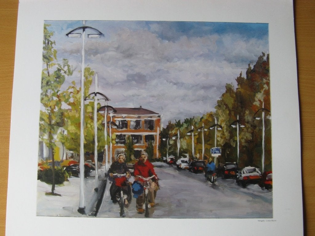 Hengelo Linea Recta Kunstenaar Ernst Voss, Ophalen of Verzenden, Voor 1940, Zo goed als nieuw, Overige onderwerpen