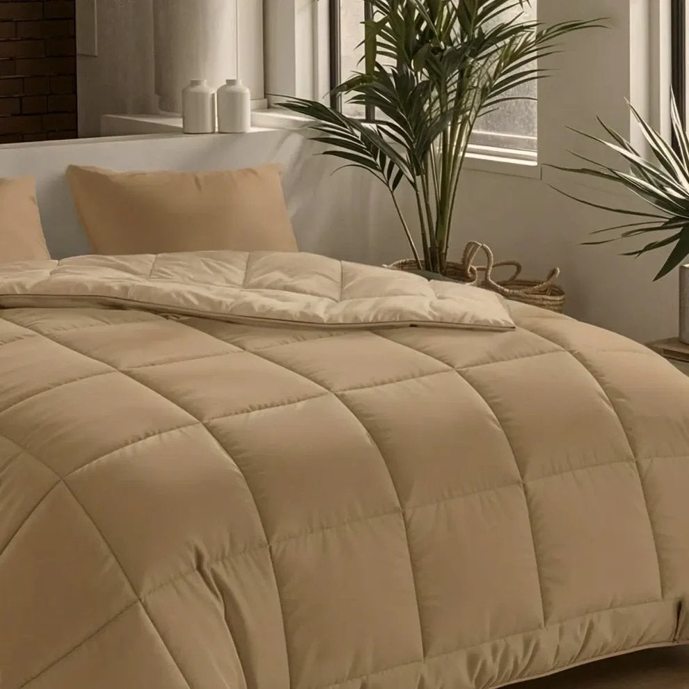 Zelesta luxe katoenen dekbed brown, Bruin, Ophalen of Verzenden, Deken of Dekbed, Nieuw