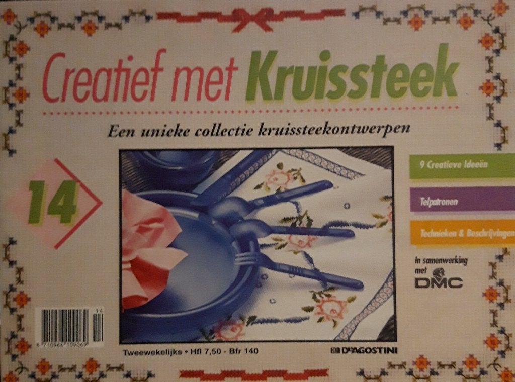 Creatief met Kruissteek 14 - Patroonbladen, Ophalen of Verzenden, Zo goed als nieuw, Borduren en Naaien