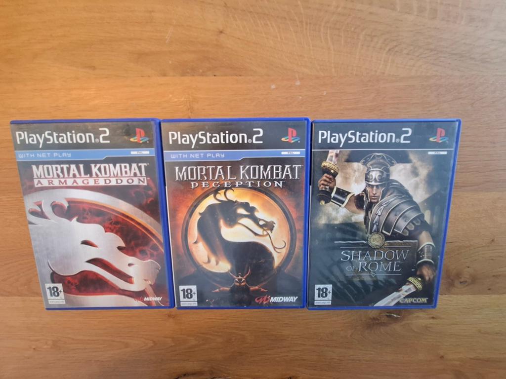 Mortal Kombat Armageddon, Deception & Shadow of Rome PS2, Spelcomputers en Games, Games | Sony PlayStation 2, Ophalen of Verzenden