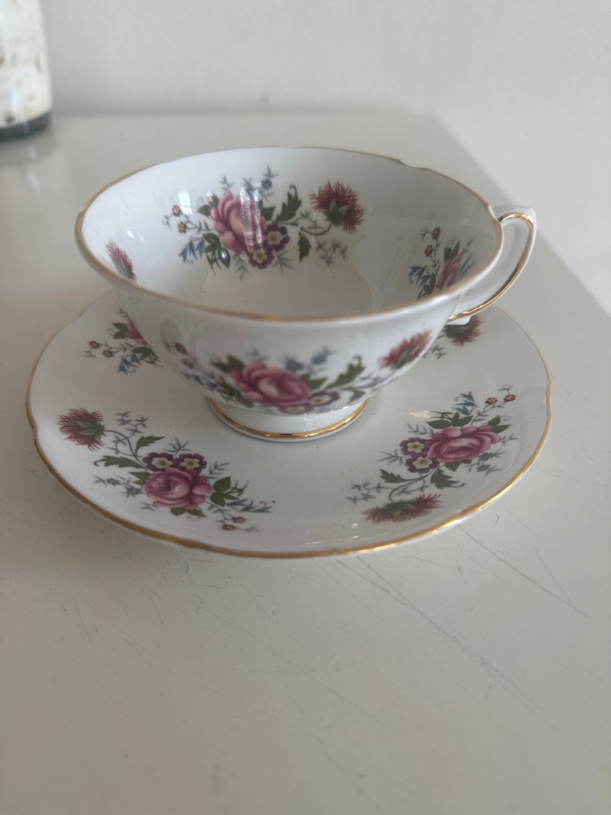 Royal Grafton Theekop en Schotel - Fine Bone China, Antiek en Kunst, Ophalen of Verzenden