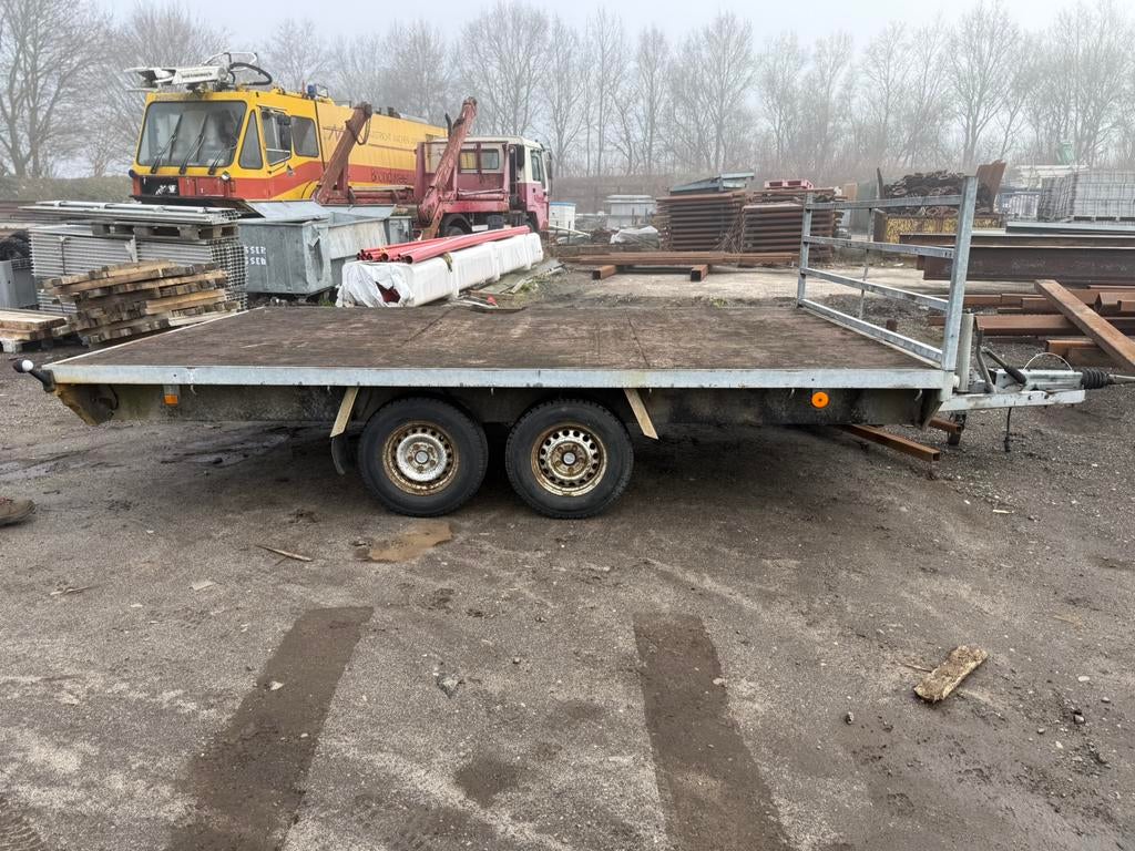 4x aanhangwagen / plateauwagen / machinetransporter, Auto diversen, Aanhangers en Bagagewagens, Ophalen, Zo goed als nieuw
