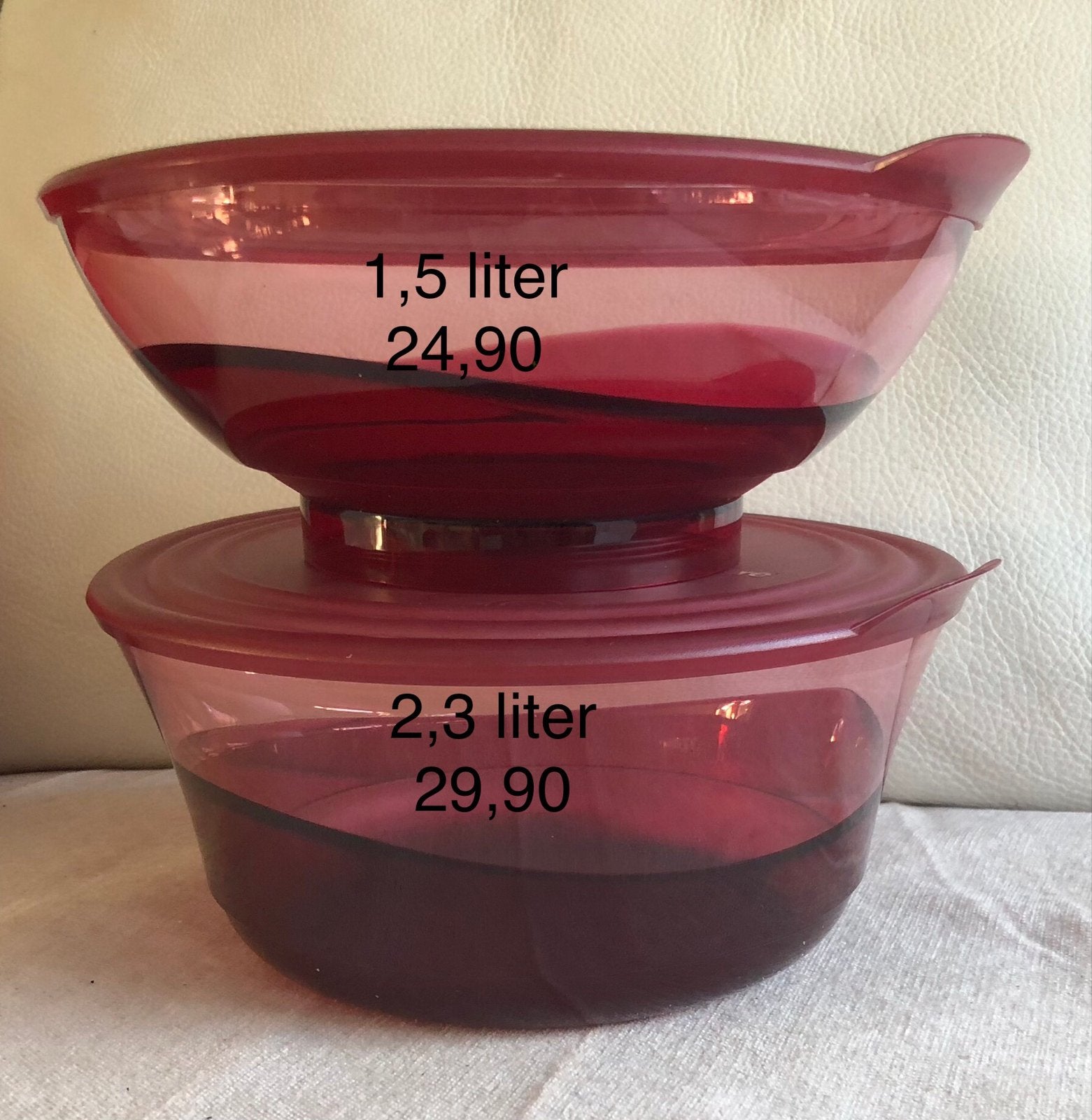Tupperware Eleganzia Schalen - Nieuw! Keuze uit 1,5L en 2,3L, Huis en Inrichting, Keuken | Tupperware, Schaal, Nieuw, Ophalen of Verzenden