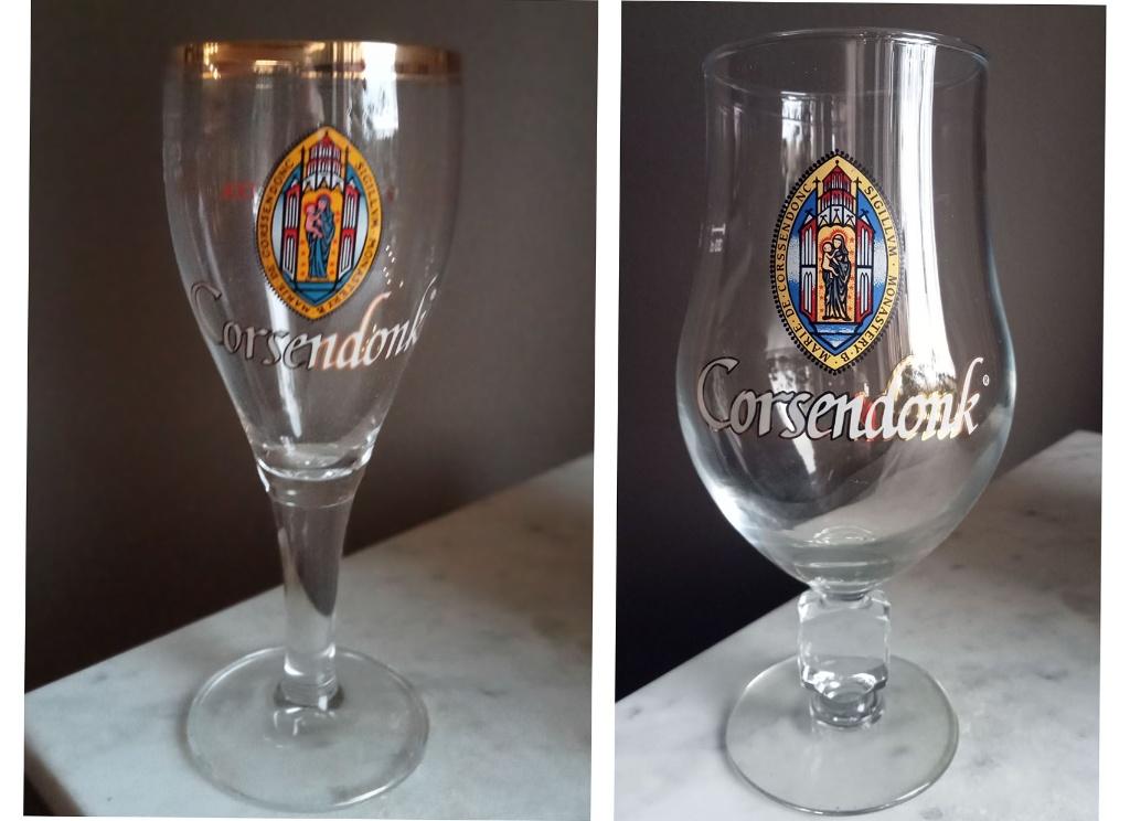 8 Corsendonk goud omrande Bierbokalen., Ophalen of Verzenden, Zo goed als nieuw, Overige merken