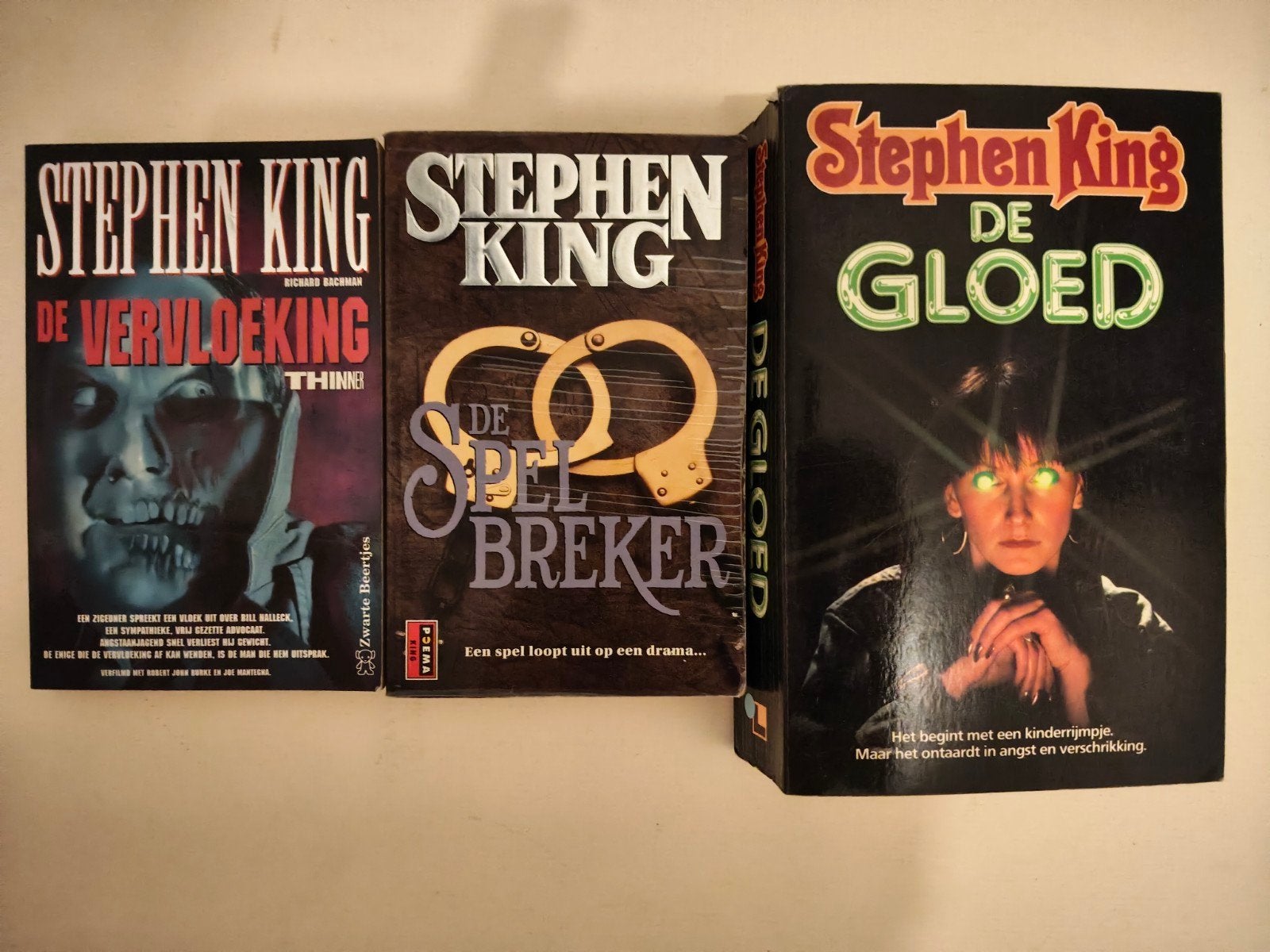 Stephen King Boeken: De Gloed, De Vervoeking, De Spelbreker, Ophalen of Verzenden, Gelezen, Stephen King, Nederland