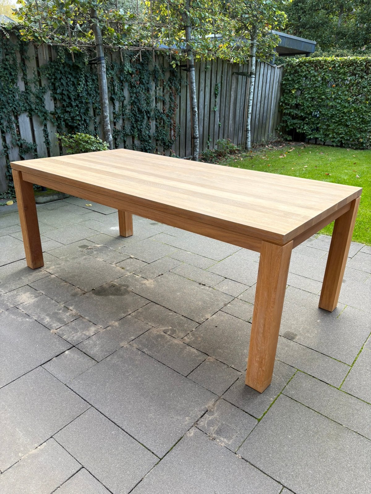 Eikenhouten  eettafel, Huis en Inrichting, Ophalen, Eikenhout, 200 cm of meer, 50 tot 100 cm