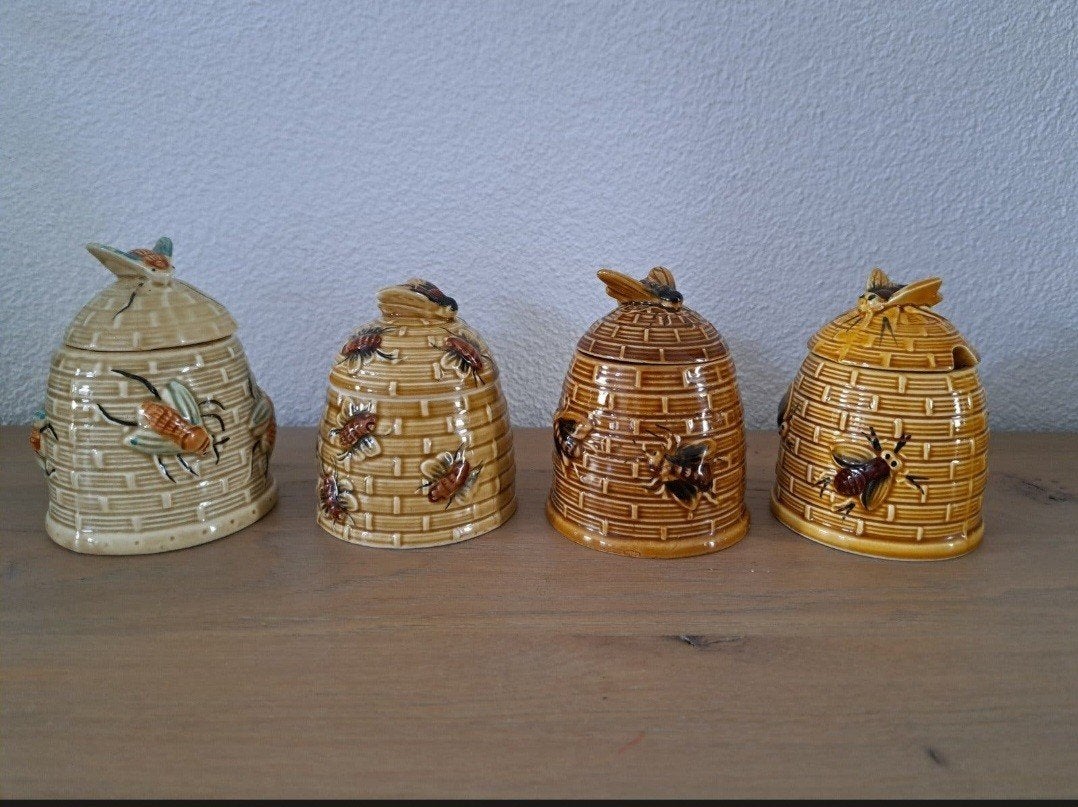 Vintage honingpotten bijenkorfvorm prijs per stuk, Ophalen of Verzenden