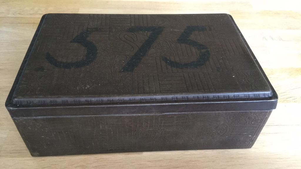 Antiek Van Melle blik met flamingo Toffees/Biscuits/Drop 575, Verzamelen, Blikken, Ophalen of Verzenden, Gebruikt, Overige, Overige merken