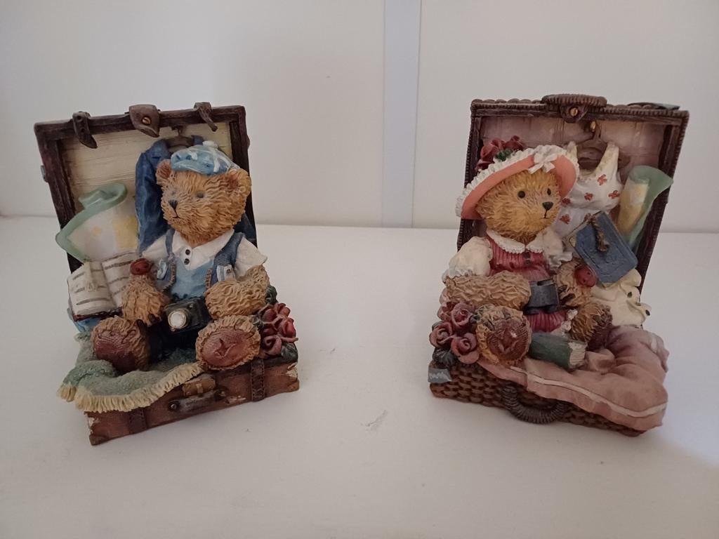 Boekensteunen beren stevig. Mooi setje.  NIET beschadigd., Verzamelen, Beren en Cherished Teddies, Ophalen of Verzenden, Zo goed als nieuw