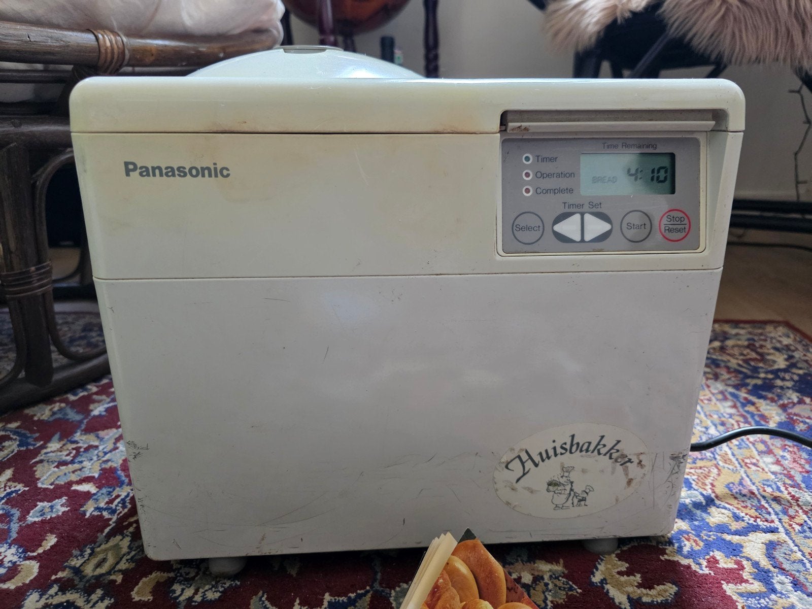Panasonic Broodbakmachine SD-BT2P - Huisbakker, 800 tot 1200 gram deeg, Ophalen, Met timer, Gebruikt