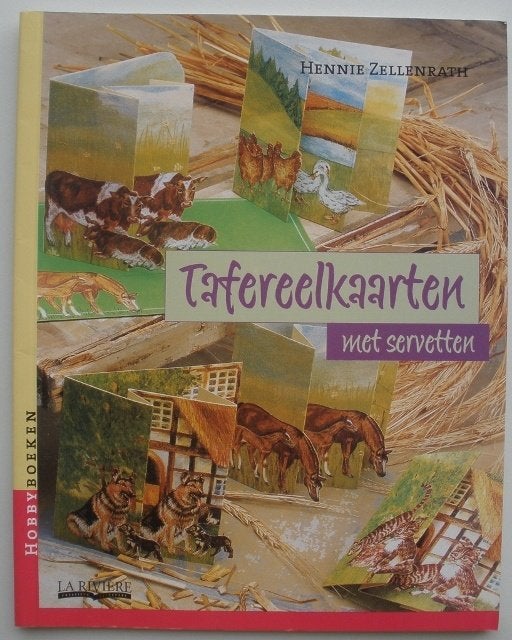 Boekje - Tafereelkaarten met servetten - Hennie Zellenrath, Ophalen, Zo goed als nieuw, Overige thema's, Overige typen
