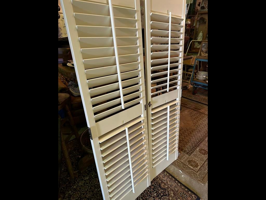 2 paar Schutters - Zo goed als nieuw 2 x 2 stuks, Huis en Inrichting, Ophalen, Wit, Zo goed als nieuw, 150 tot 200 cm