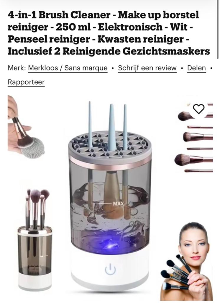make up borstel reiniger cleaner, Sieraden, Tassen en Uiterlijk, Uiterlijk | Haarverzorging, Ophalen of Verzenden, Zo goed als nieuw