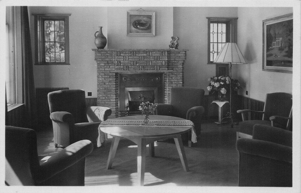 Overschie/Rotterdam - De Tempel ontvangstkamer (1951), Verzenden, 1940 tot 1960, Gelopen, Zuid-Holland