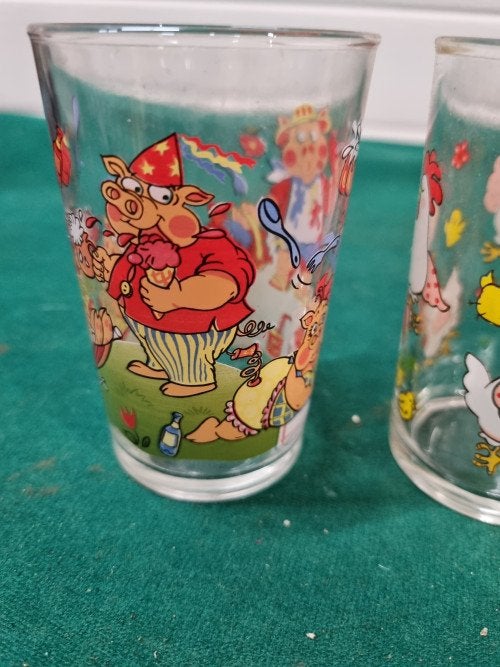 glazen kinder glas met opdruk vintage, Ophalen of Verzenden, 'T Olde Gre-j, Info@toldegrej.nl, Endepoelstraat 20f Didam