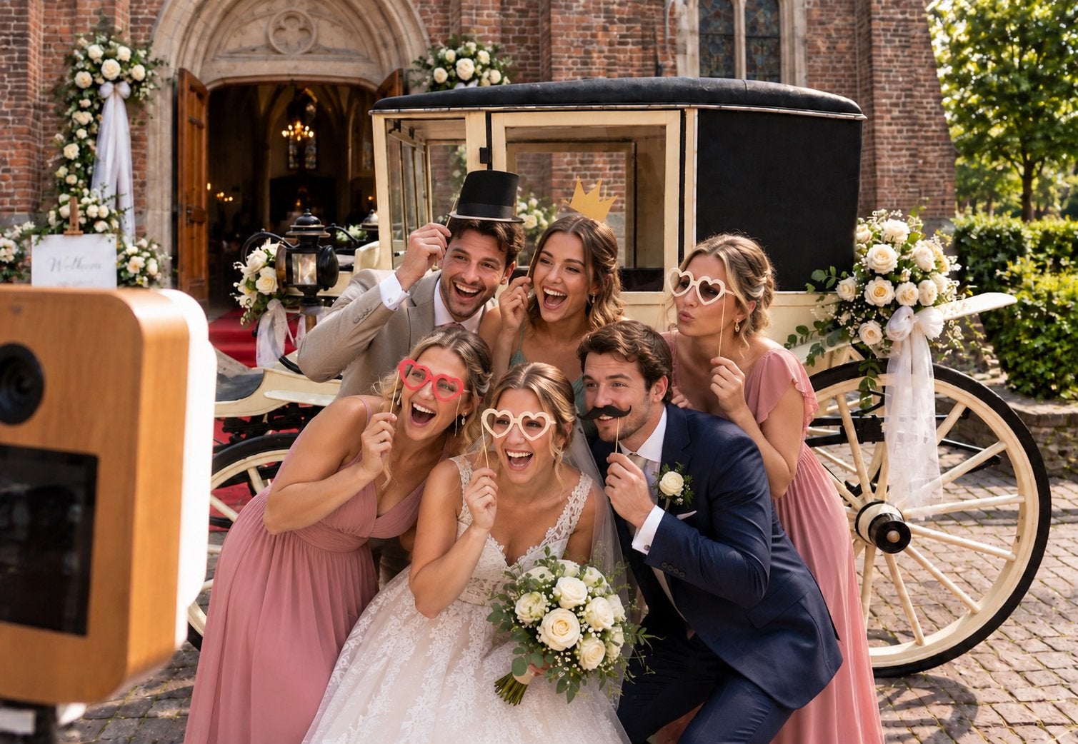 Unieke princes Trouwkoets voor Bruiloft of evenement huur, Nieuw, Overige typen, Paard