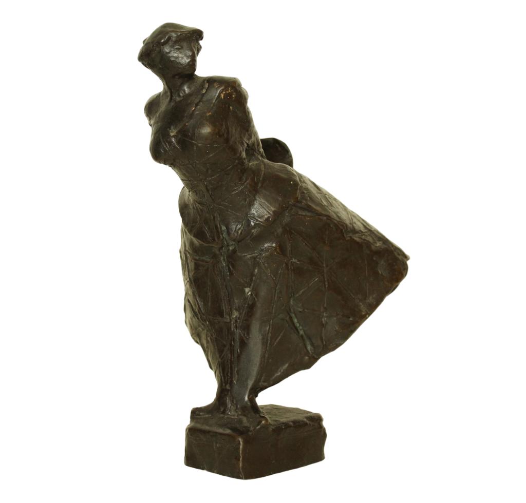 Eric Claus BRONS BEELD COMMEDIA DELL'ARTE COLOMBINA, Ophalen of Verzenden, Gepatineerd, Brons, Beeld