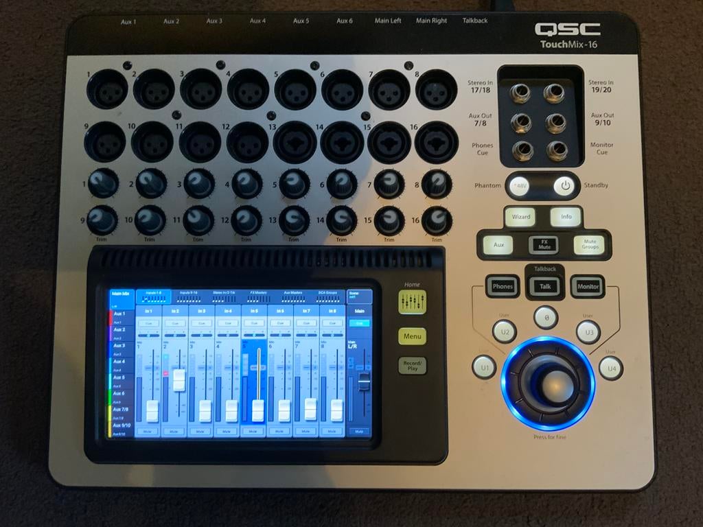 Mengtafel QSC Touchmix -16, Ophalen of Verzenden, Gebruikt, 10 tot 20 kanalen