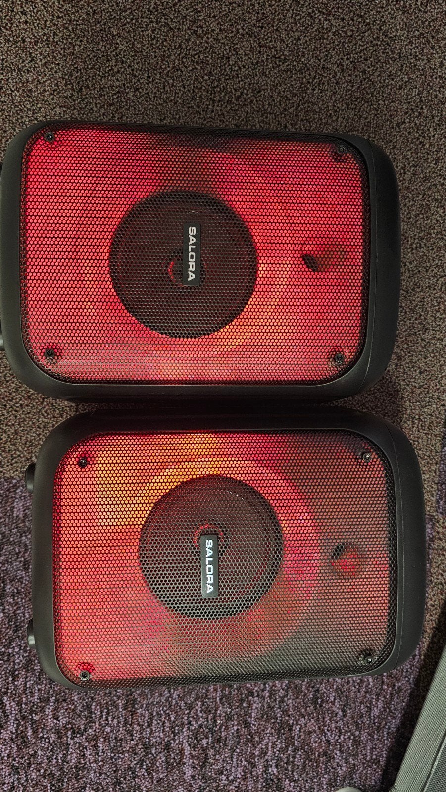 Salora Mini Speakerset met Lichteffecten en Microfoons, Audio, Tv en Foto, Luidsprekers, Overige merken, Overige typen, Ophalen of Verzenden