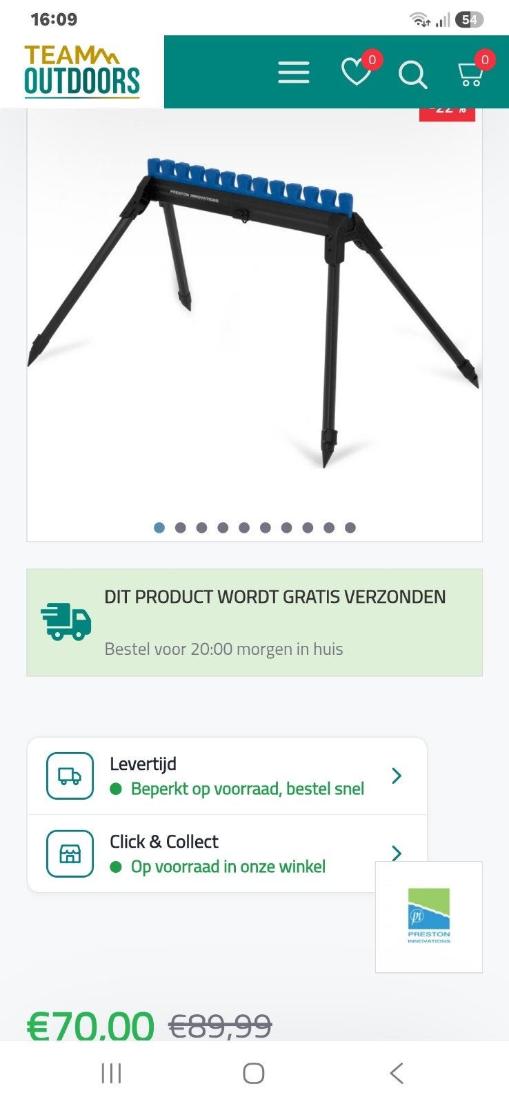 preston topsetsteun, Ophalen, Zo goed als nieuw, Complete set