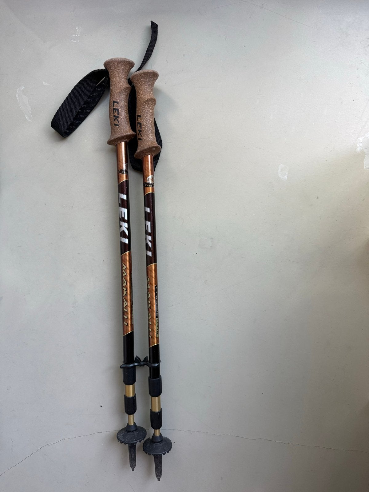 Leki Makalu Classic Cor Tec wandelstokken met kurk handvat, Sport en Fitness, Bergsport en Wandelen, Ophalen of Verzenden, Gebruikt