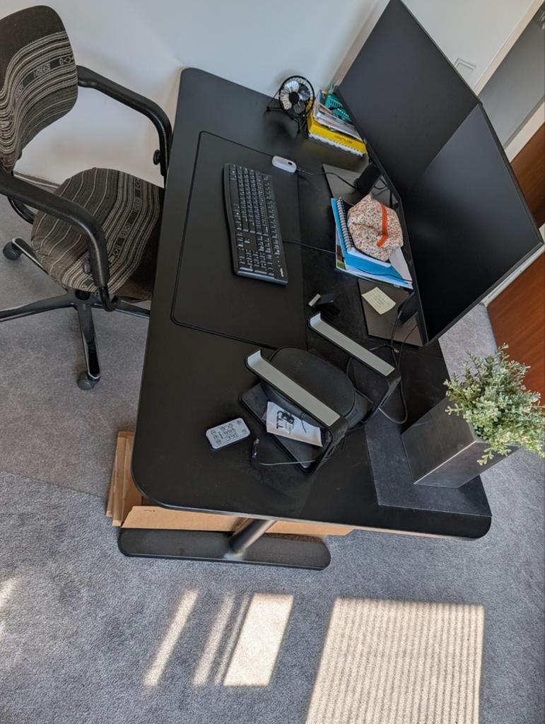 Zwart bureau IKEA BEKANT, Ophalen, Zwart, 160 cm, Gebruikt
