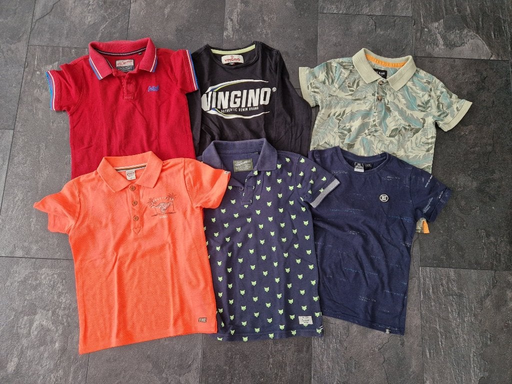 6 Polo's / Truitjes maat 128, Gebruikt, Verzenden, Diverse merken, Shirt of Longsleeve