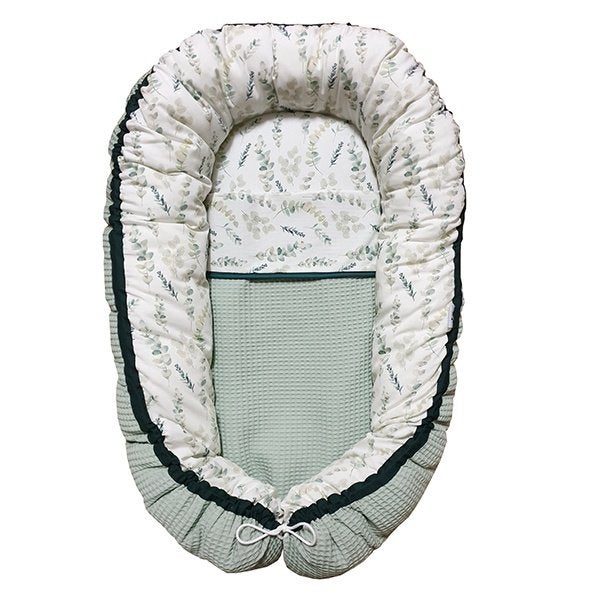 Babynestje Eucalyptus Oudgroen met Deken Little Dreamzzz, Kinderen en Baby's, Bi & Li Creaties, Overige typen, Nieuw, Ophalen of Verzenden