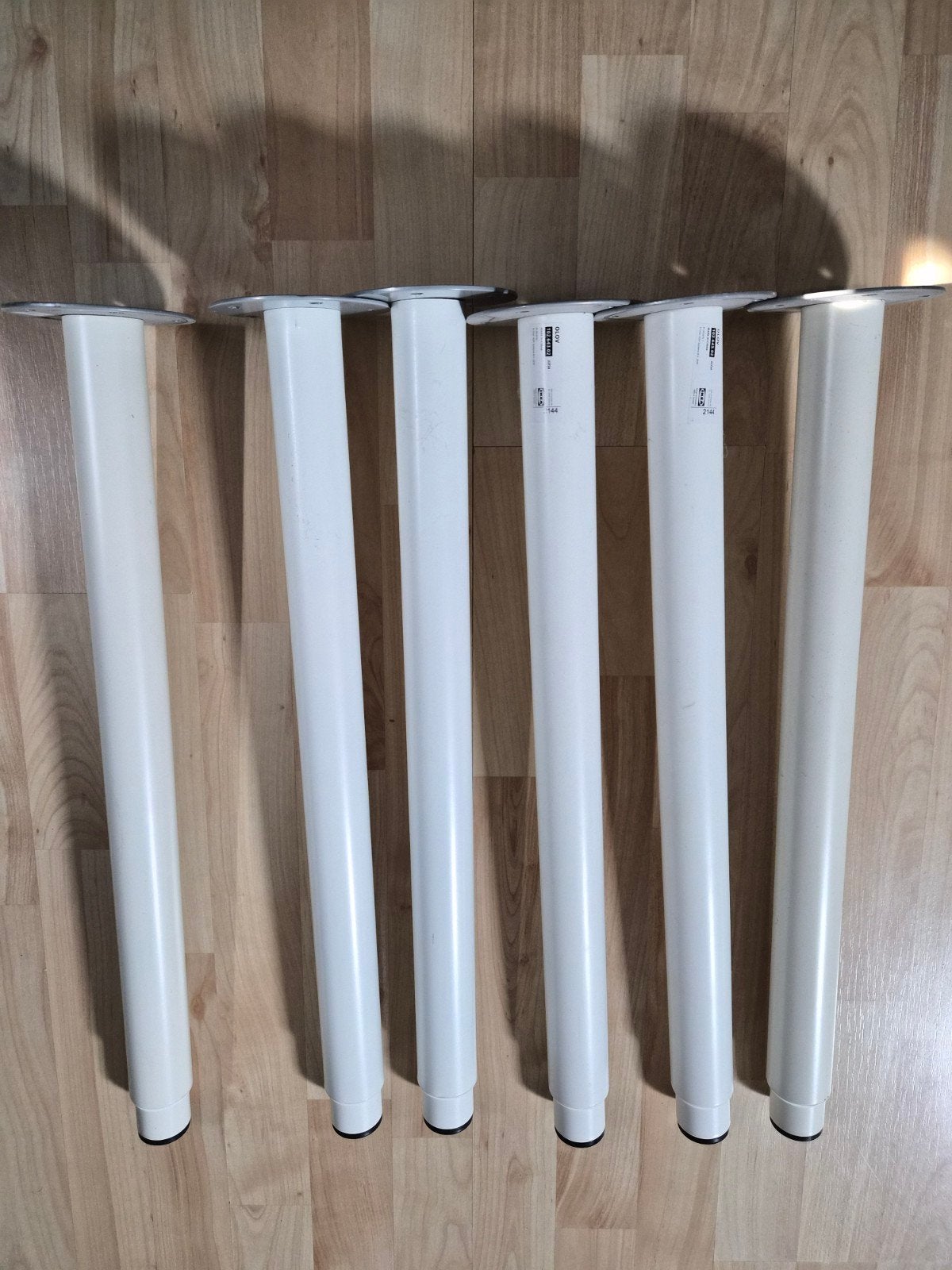 Olov bureau- tafel poten Ikea 6x, Ophalen, Tafelpoot, 50 tot 100 cm, Rond