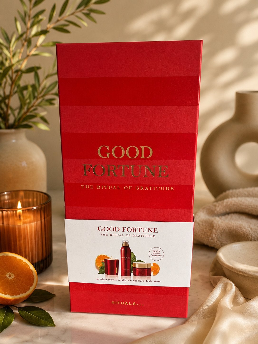 The Ritual of Good Fortune gift set nieuw, Ophalen, Zo goed als nieuw, Bodylotion, Crème of Olie