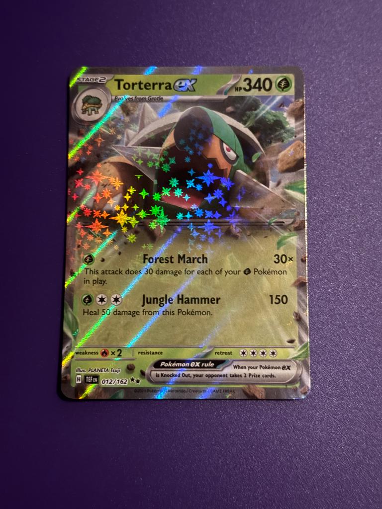 Pokemon torterra ex 12/162, Verzenden, Nieuw, Losse kaart, Foil