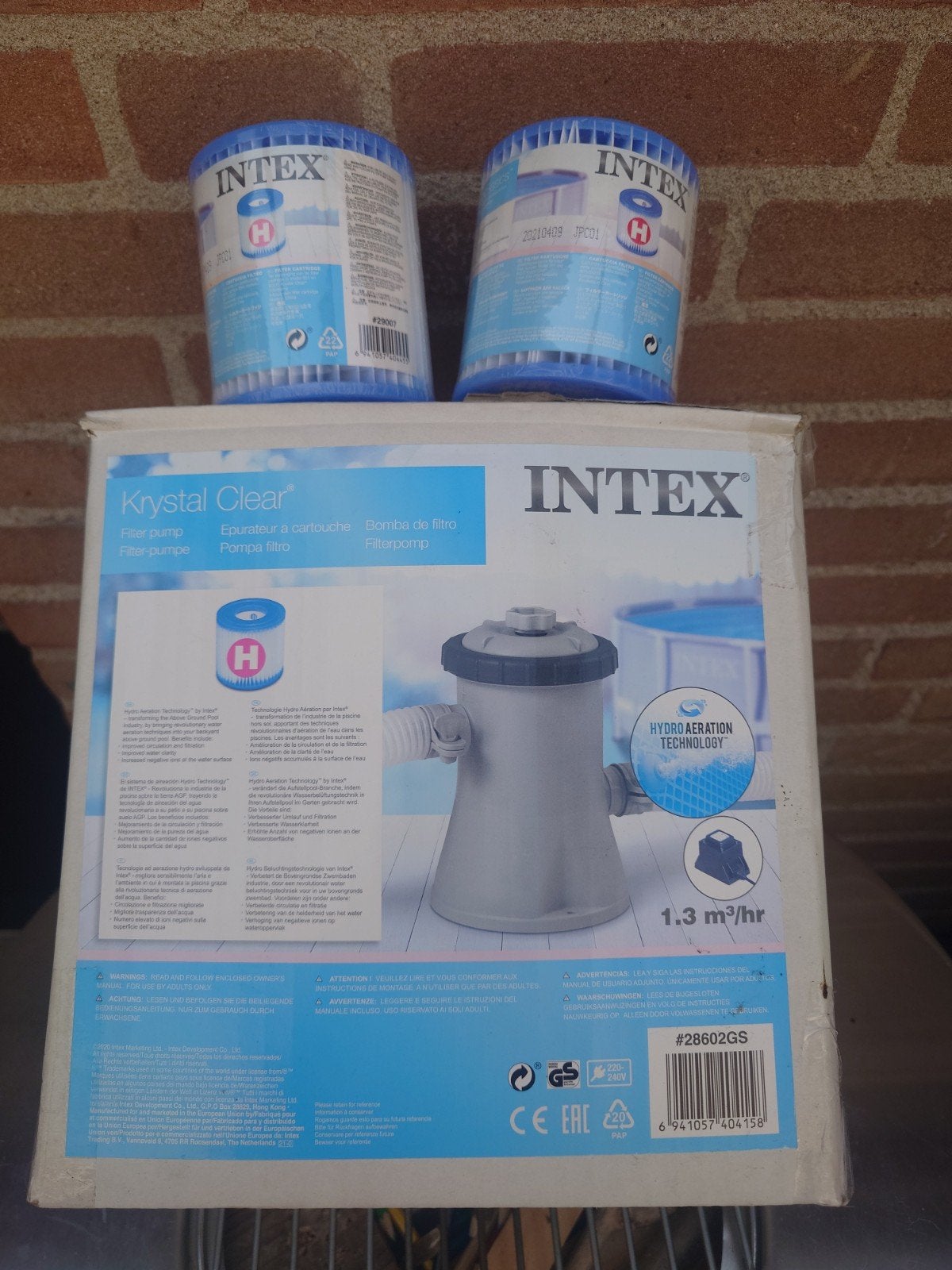 Intex Krystal Clear filterpomp met 2 filters, Ophalen, Zo goed als nieuw, Filter