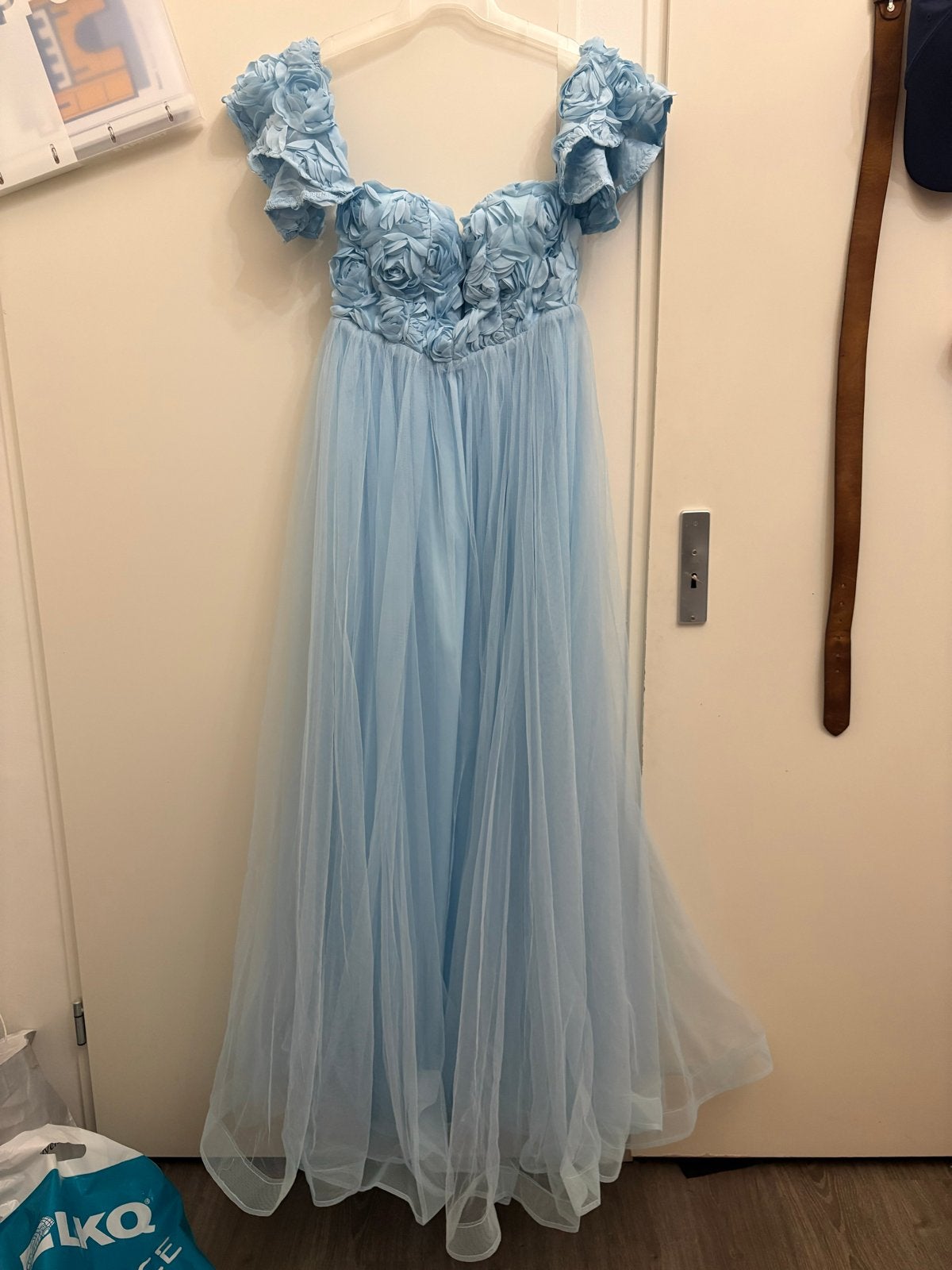 Nieuwe Zwangerschapsjurk voor fotoshoot maat S - Lichtblauw, Blauw, Nieuw, Ophalen of Verzenden, Maat 36 (S)