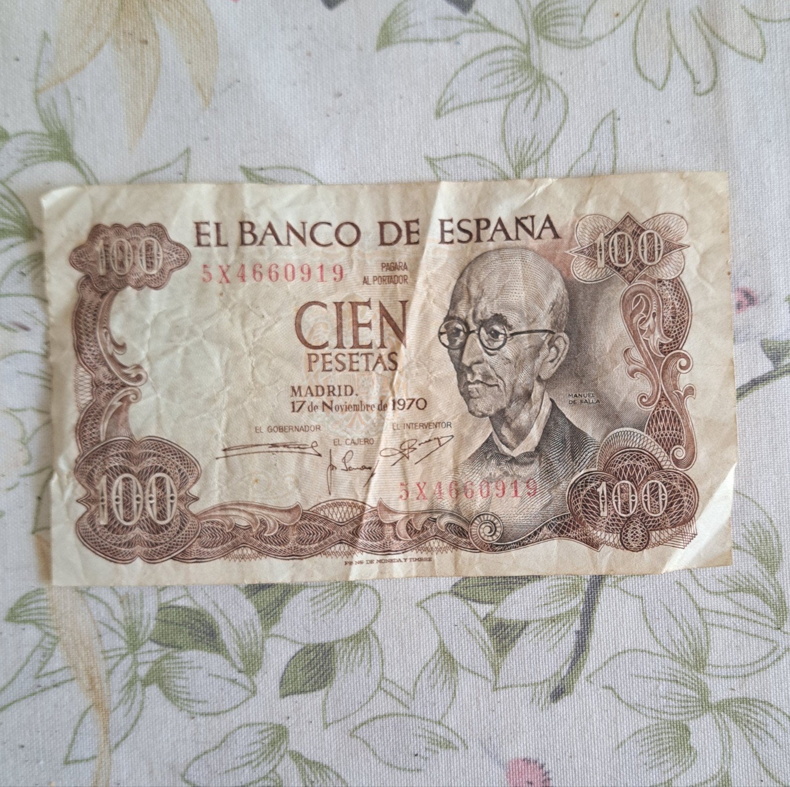 Bankbiljet uit Spanje, Cien Pesetas, 100 Pesetas, Postzegels en Munten, Bankbiljetten | Europa | Niet-Eurobiljetten, Ophalen of Verzenden