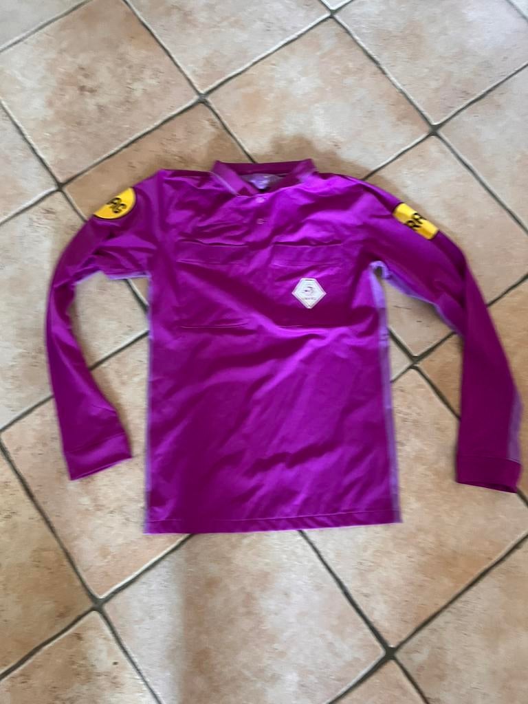 Paars KNVB scheidsrechtershirt met lange mouwen Maat S., Ophalen of Verzenden, Gebruikt, Shirt