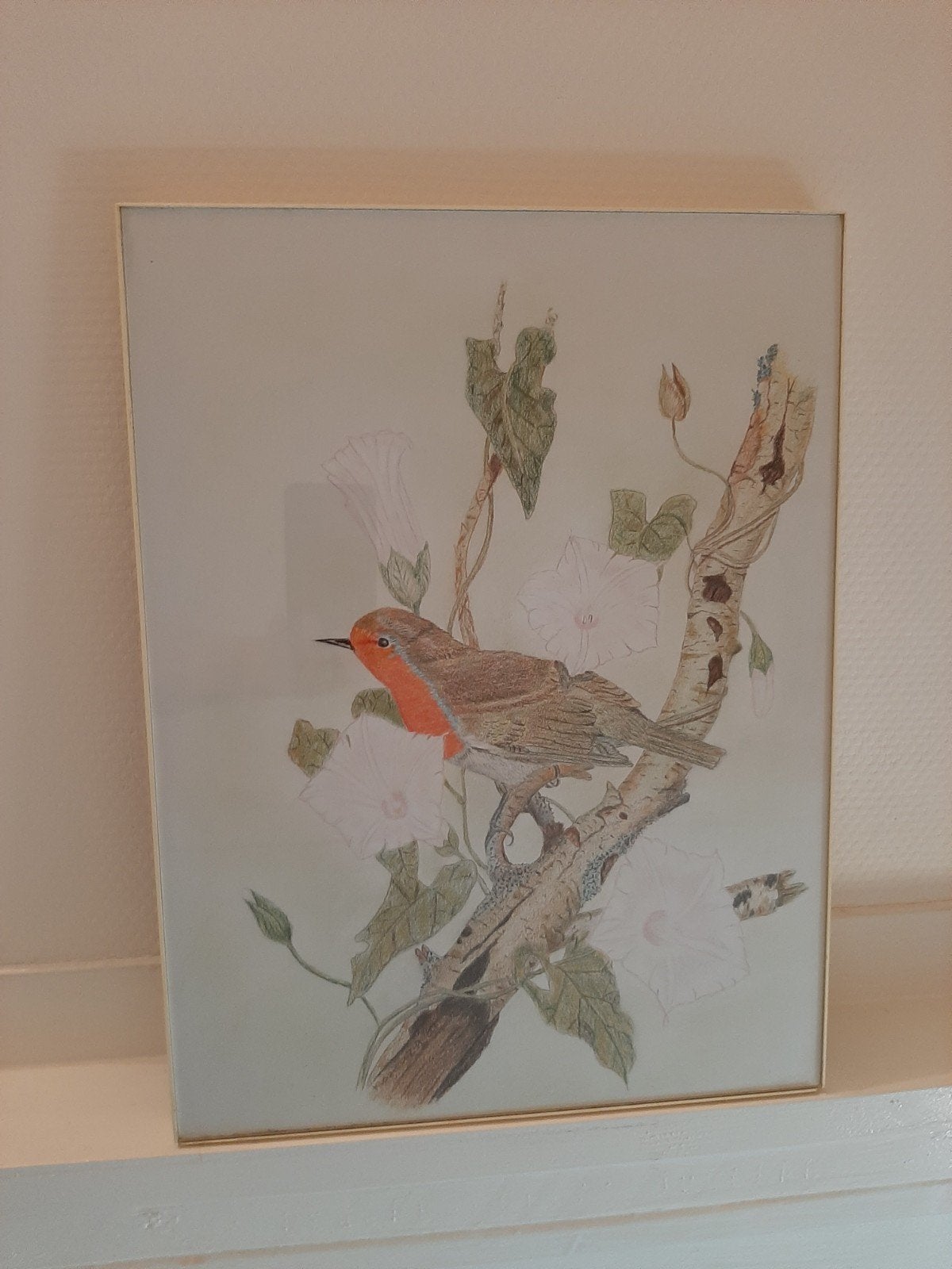 potloot tekening vogel, Antiek en Kunst, Ophalen of Verzenden