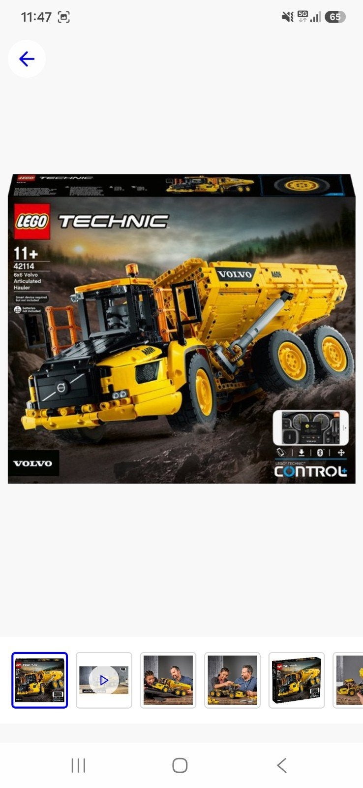 Lego technic 42114 volvo dumper, Ophalen of Verzenden, Nieuw