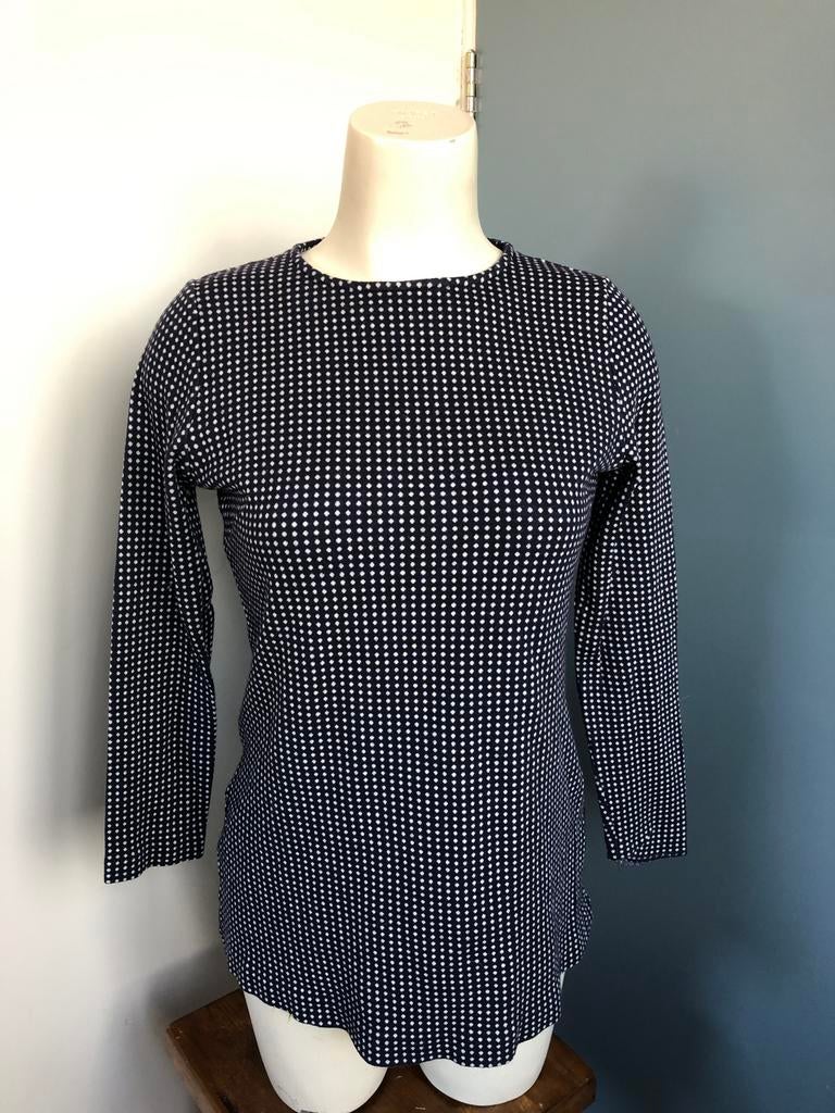Peter hahn dots stippen wit blauw 40, Maat 38/40 (M), Blauw, Ophalen of Verzenden, Zo goed als nieuw