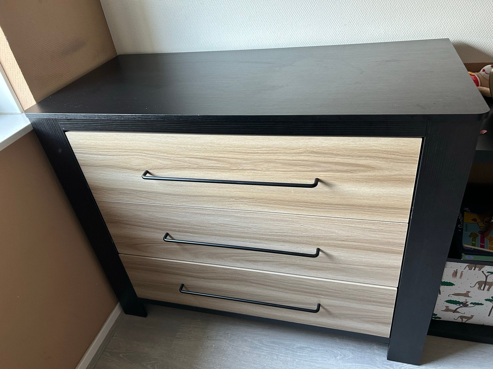 Complete babykamer set: Cabino Oxford ledikant en commode, Ophalen, 50 tot 70 cm, 100 cm of meer, Zo goed als nieuw