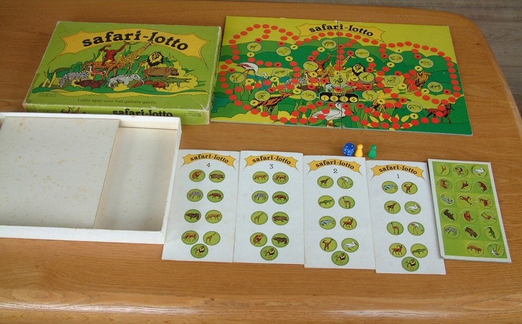 Vintage Spel Safari Lotto van de hema, Hobby en Vrije tijd, Ophalen of Verzenden, Gebruikt