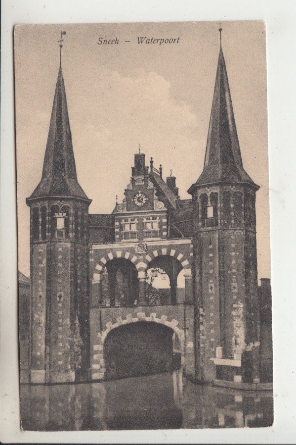 Sneek, Waterpoort 22, Ophalen of Verzenden, 1920 tot 1940, Ongelopen, Friesland