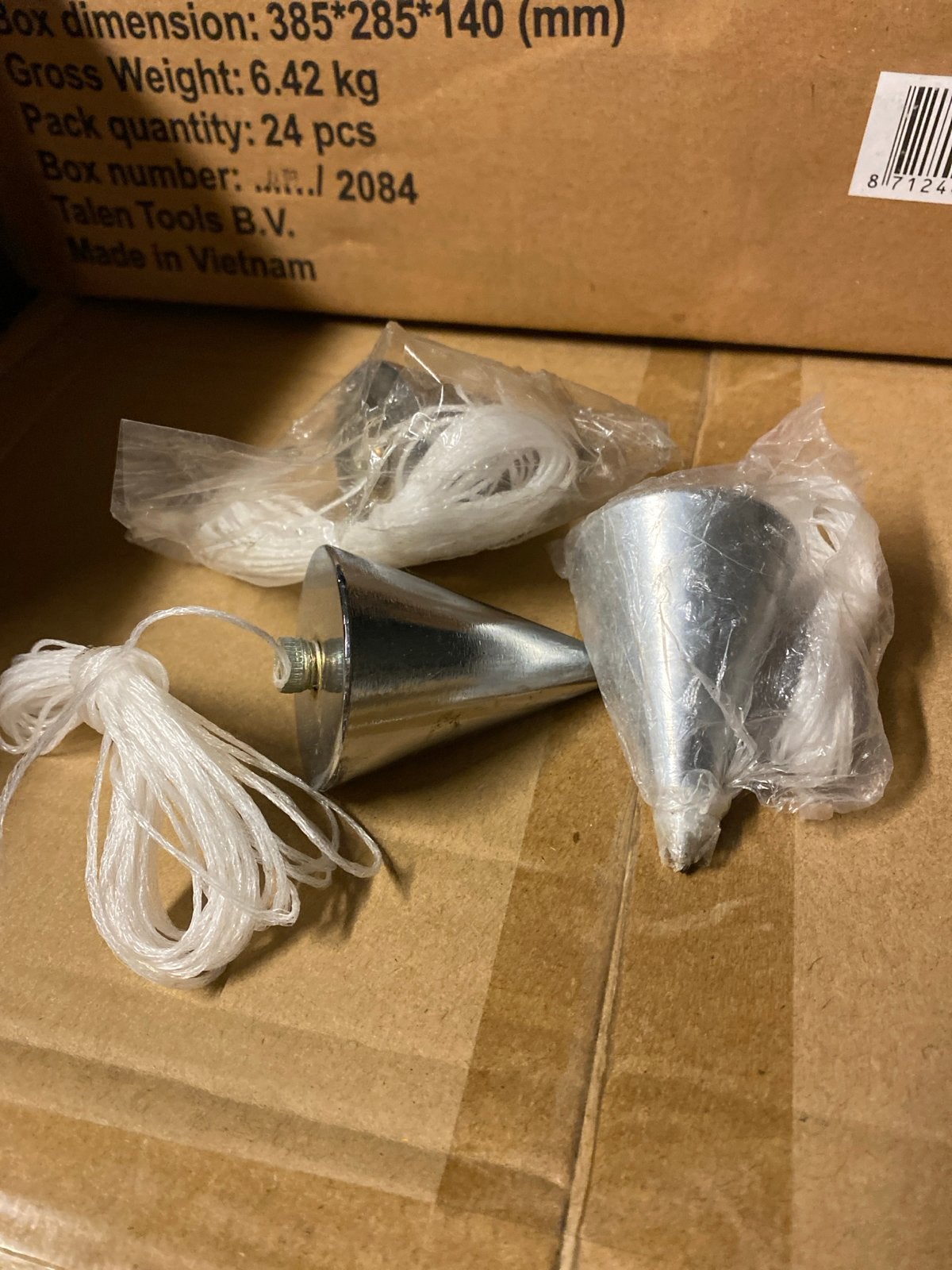 20x Nieuwe Talen Tools Schietlood - Waterpasgereedschap, Ophalen of Verzenden, Nieuw, Waterpas, Overige merken